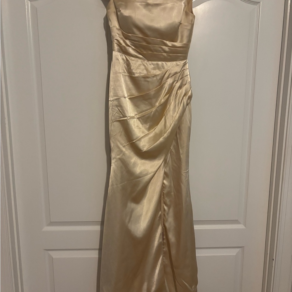 Elegant Cream Evening Gown